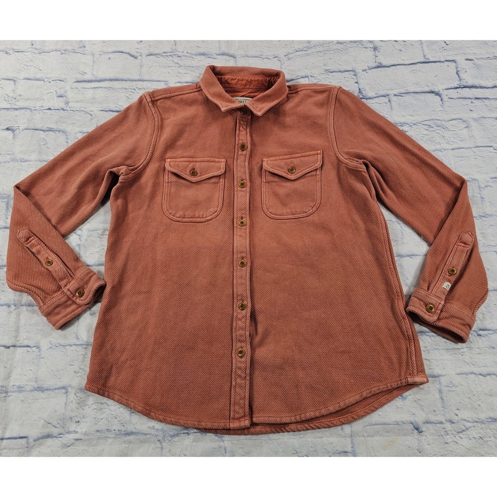 Outerknown Blanket Shirt WOMENS XS/S Terracotta Organic Cotton Twill Shacket